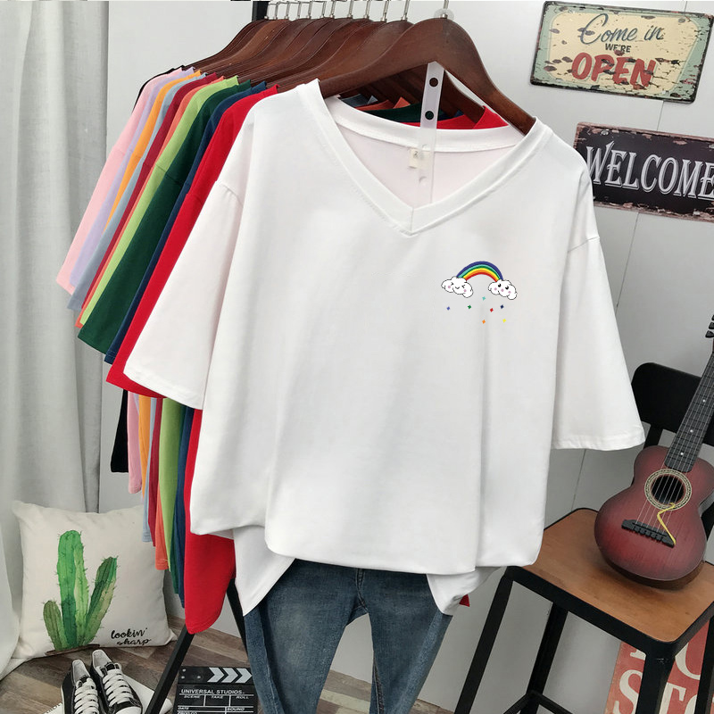เสื้อยืดคอตตอน สกรีนลายน่ารัก มีหลากหลายสี ส่งฟรีทั่วไทย BY JIMIAO