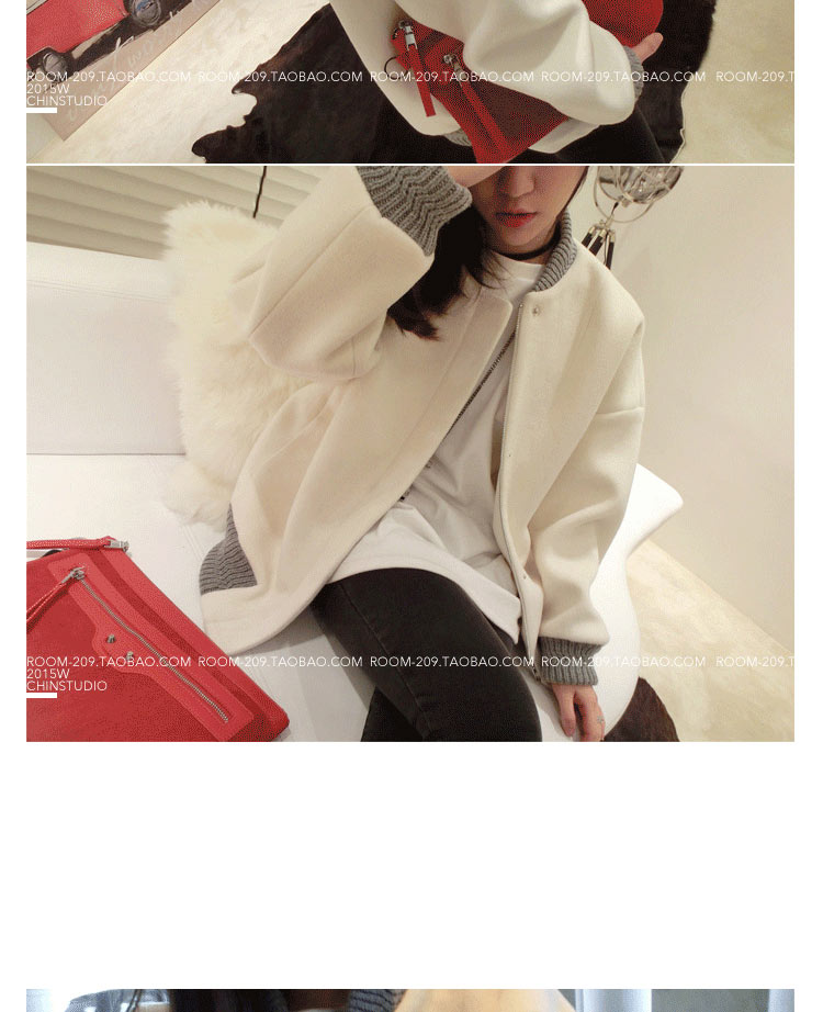 เสื้อกันหนาว ผ้าสำลีสีขาวเนื้อนุ่ม บุซับใน จั๊มแขนไหมพรม พร้อมส่ง ขาว