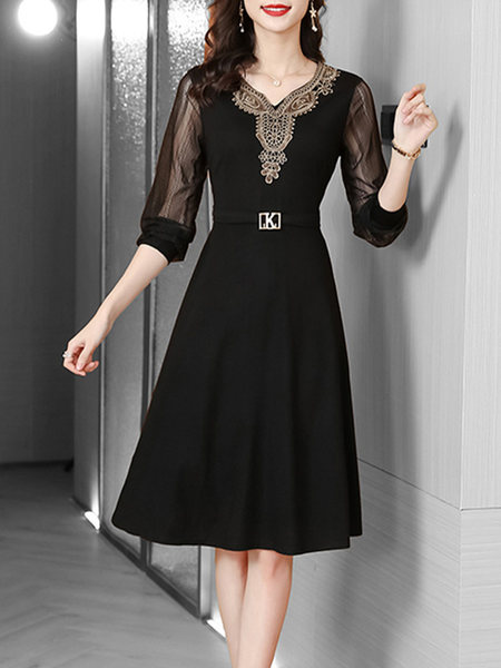 เดรสวัยผู้ใหญ่40-60ปี เดรสคุณแม่ ชุดเดรสทำงานวัยผู้ใหญ่ แบรนด์ MAMA DRESS
