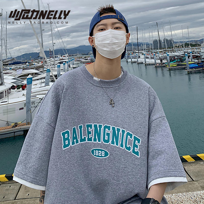 เสื้อยืดคอกลม ผู้ชาย เสื้อยืดผู้ชายเกาหลี เสื้อยืดเกาหลี แบรนด์ NELLY