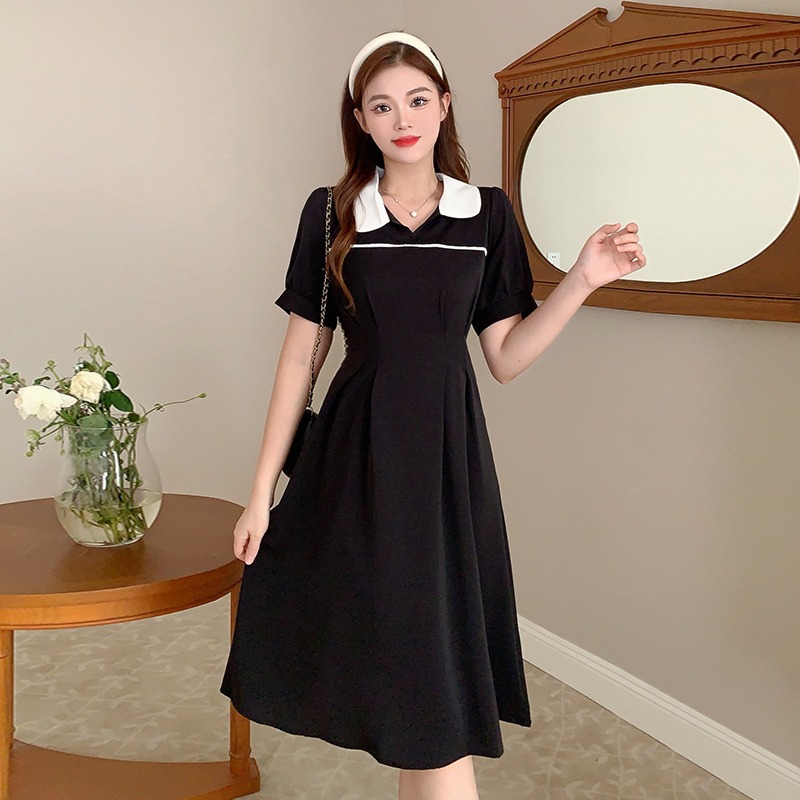 เดรสแขนสั้น มีไซส์ L-4XLอก 38-47 นิ้ว ใส่ได้ทั้งสาวหุ่นดีน่ารักจนถึงสาวอวบพลัสไซส์ จัดส่งฟรี! ทักแชทสั่งซื้อ