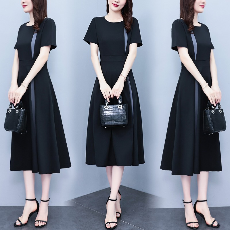 เดรสแขนสั้น มีไซส์ L-5XLอก 38-48 นิ้ว ใส่ได้ทั้งสาวหุ่นดีน่ารักจนถึงสาวอวบพลัสไซส์