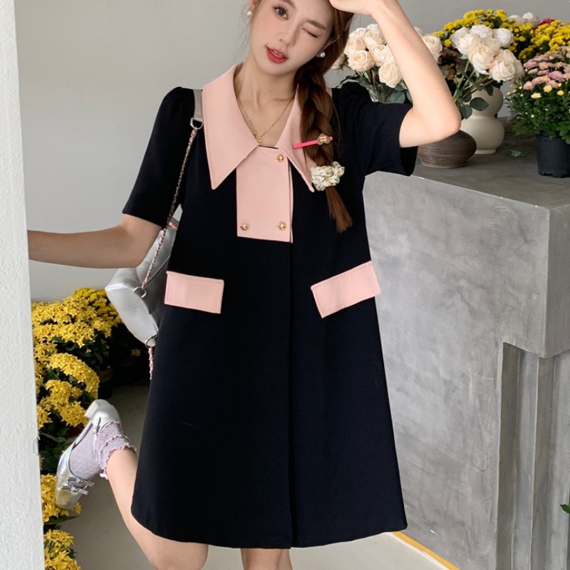 เดรสแขนสั้น มีไซส์ L-4XLอก 38-47 นิ้ว ใส่ได้ทั้งสาวหุ่นดีน่ารักจนถึงสาวอวบพลัสไซส์ จัดส่งฟรี! ทักแชทสั่งซื้อ