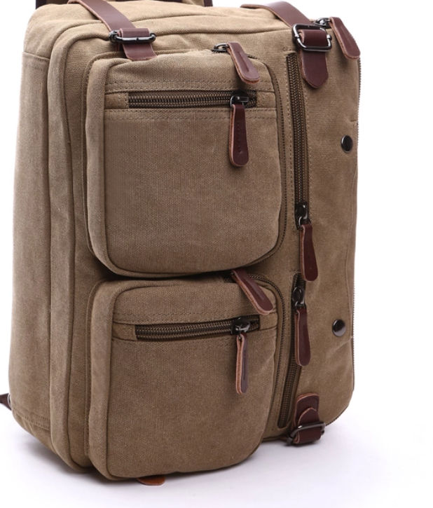 กระเป๋าเป้ กระเป๋าสะพาย ผ้าแคนวาส แบบมีหูจับ และ มีสายสะพายหลัง แบบเก็บได้ กระเป๋าเป้ผ้าแคนวาส 969262