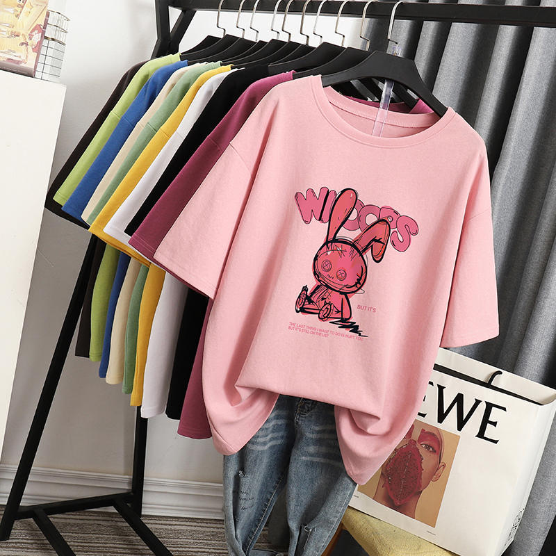 เสื้อโอเวอร์ไซส์เกาหลี เสื้อยืดพลัสไซส์ เสื้อยืดคนอ้วน เสื้อยืดโอเวอร์ไซส์ผู้หญิง