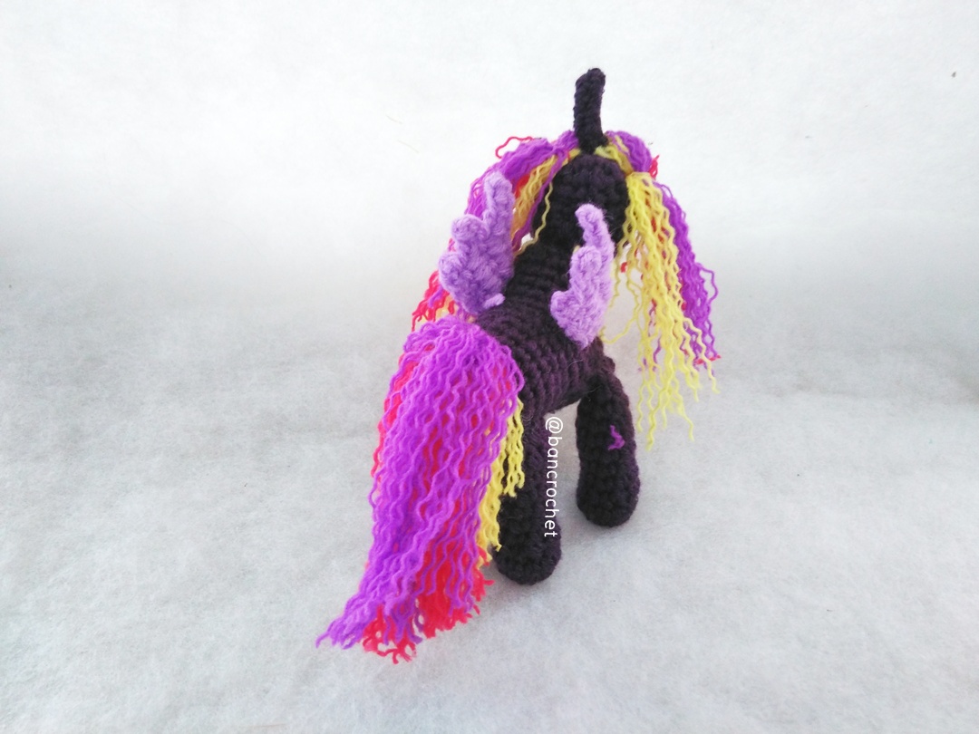 ม้าโพนี่ถัก pony amigurumi crochet ม่วง