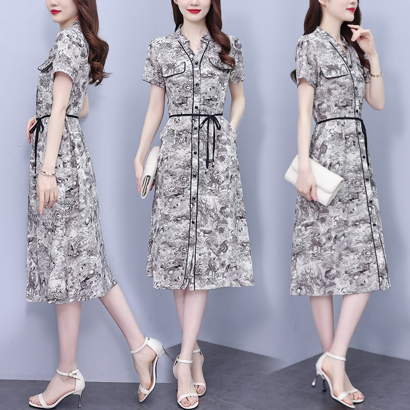 เดรสแขนสั้น มีไซส์ L-4XLอก 38-47 นิ้ว ใส่ได้ทั้งสาวหุ่นดีน่ารักจนถึงสาวอวบพลัสไซส์ จัดส่งฟรี! ทักแชทสั่งซื้อ
