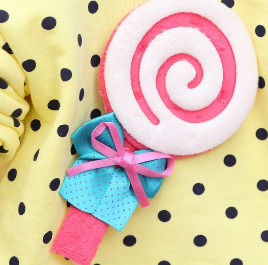 ชุดกระโปรงเด็กผู้หญิง อายุ 6 - 24 เดือน 2 ขวบ เดรสเด็ก เสื้อแขนยาว สีเหลือง สดใส กระโปรง สีขาว ติด อมยิ้ม ชุดเด็กผู้หญิง ลูกคุณหนู 804387_2