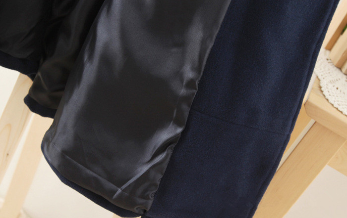 Japan style coat พร้อมส่ง โค้ทกันหนาว ทรงญี่ปุ่นน่ารัก ผ้าสำลีผสมสักหลาด บุซับในกันลม กรม