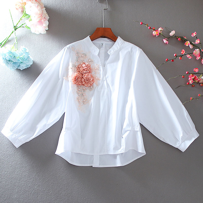 เสื้อลินิน เสื้อผ้าฝ้ายลินิน เสื้อเชิ้ตผ้าลินิน ปักลายสวยๆด้วยด้าย สไตล์VINTAGE BY Dreamroom