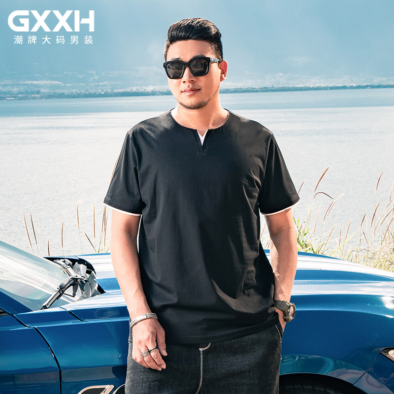 เสื้อยืดผู้ชายอ้วน S-5XL(อกเสื้อ39-51นิ้ว)