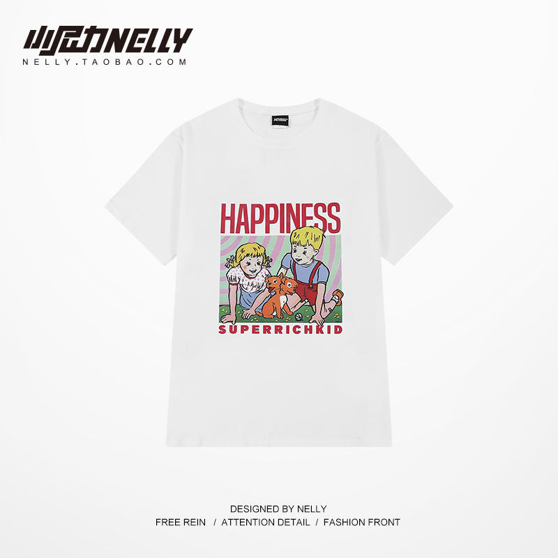 เสื้อยืดคอกลม ผู้ชาย เสื้อยืดผู้ชายเกาหลี เสื้อยืดเกาหลี แบรนด์ NELLY