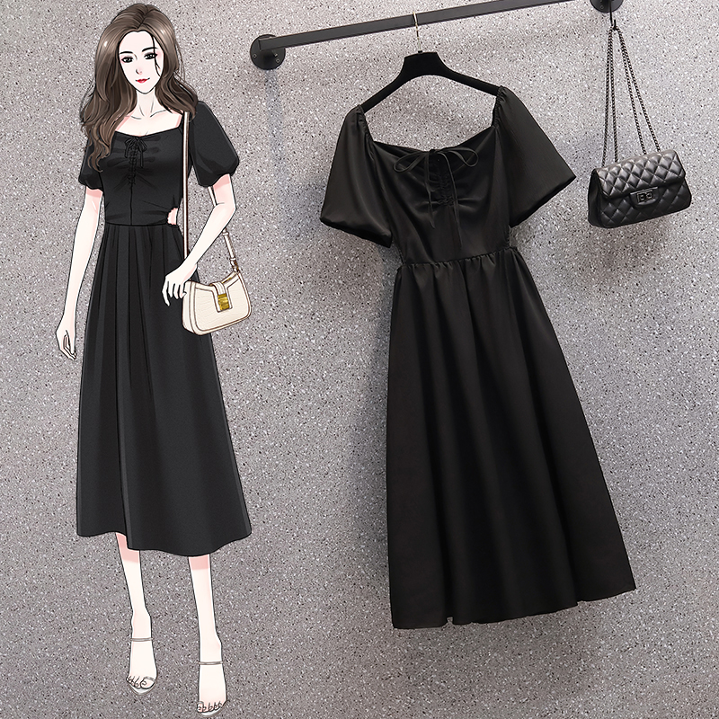 เดรสแขนสั้น มีไซส์ L-4XLอก 38-47 นิ้ว ใส่ได้ทั้งสาวหุ่นดีน่ารักจนถึงสาวอวบพลัสไซส์