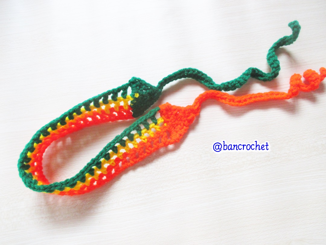 Bancrochet ที่คาดผมถักโครเชต์ สลับสี crochet headband หลากสี 1-1.5*13 inch