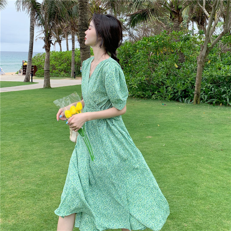 เดรสแขนสั้น มีไซส์ L-4XLอก 38-47 นิ้ว ใส่ได้ทั้งสาวหุ่นดีน่ารักจนถึงสาวอวบพลัสไซส์