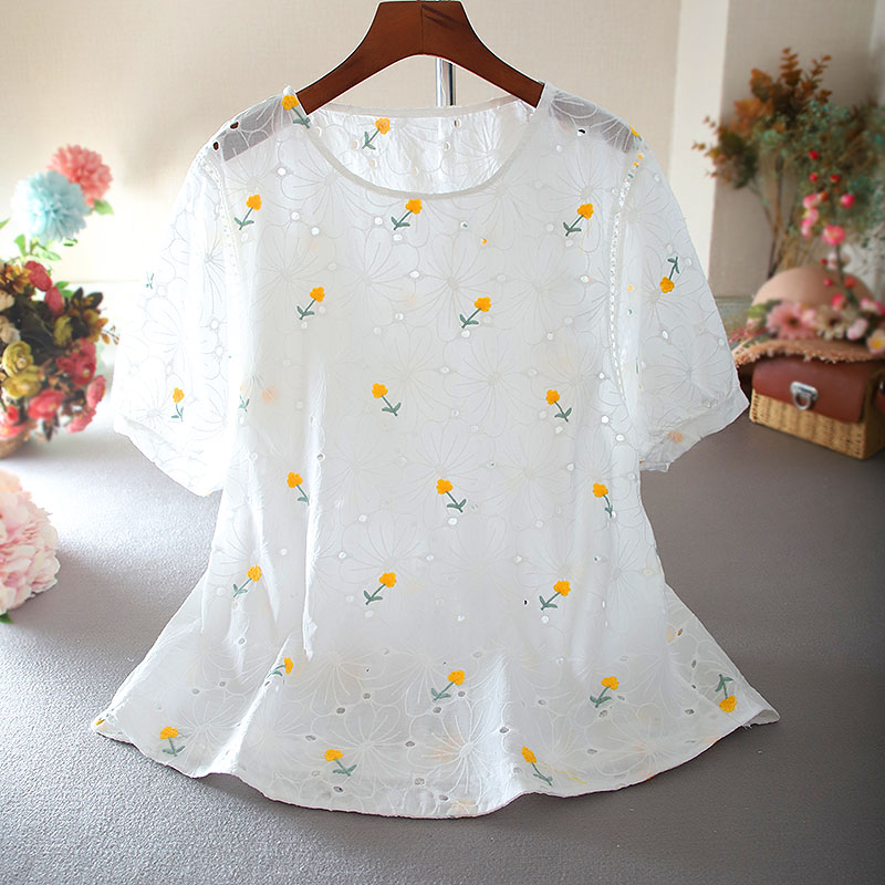 เสื้อลินิน เสื้อผ้าฝ้ายลินิน เสื้อเชิ้ตผ้าลินิน ปักลายสวยๆด้วยด้าย สไตล์VINTAGE BY Dreamroom