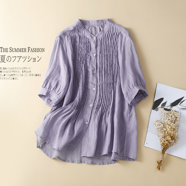 เสื้อลินิน แบบเสื้อสวยๆ เสื้อผ้าฝ้ายลินิน เสื้อเชิ้ตผ้าลินิน BY LININ