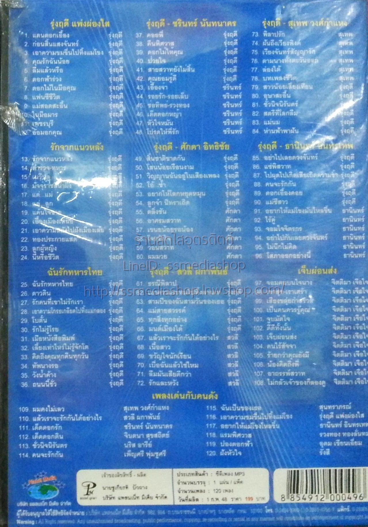 MP3 บันทึกไว้ในแผ่นดิน1 ชรินทร์+สุเทพ+ธานินทร์+สวลี+จิตติมา