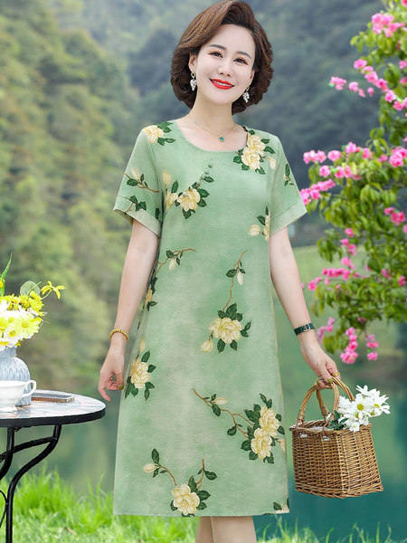 เดรสวัยผู้ใหญ่40-60ปี เดรสคุณแม่ ชุดเดรสทำงานวัยผู้ใหญ่ แบรนด์ MAMA DRESS