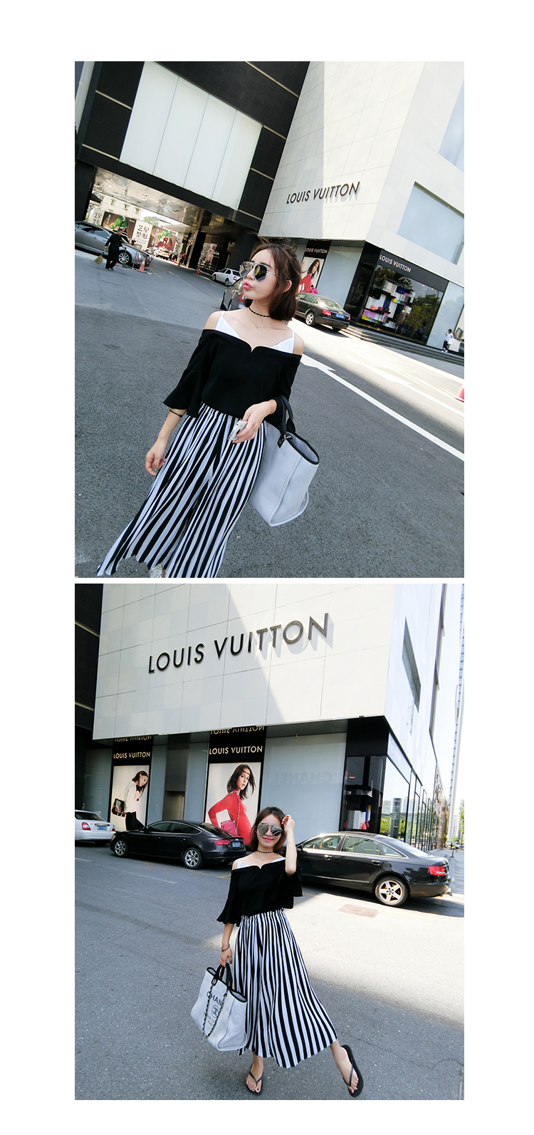 เสื้อแฟชั่น แขนสามส่วน ผ้าชีฟองมี texture เนื้อเบา ใส่สบาย samepic