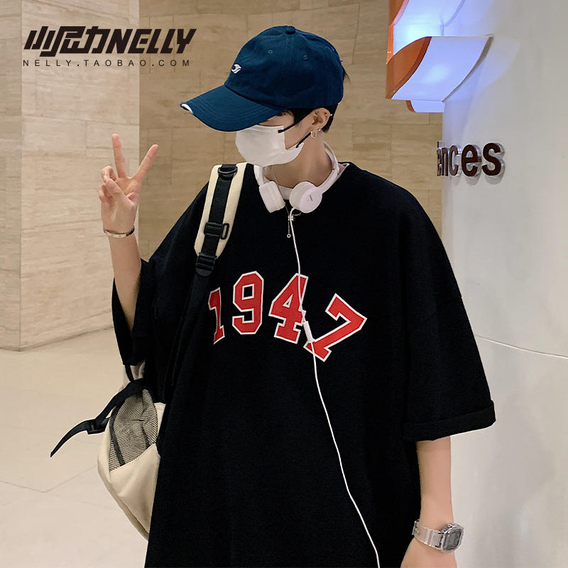 เสื้อยืดคอกลม ผู้ชาย เสื้อยืดผู้ชายเกาหลี เสื้อยืดเกาหลี แบรนด์ NELLY