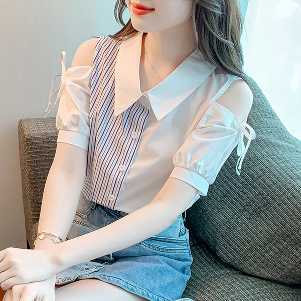 เสื้อลูกไม้ แขนสั้น