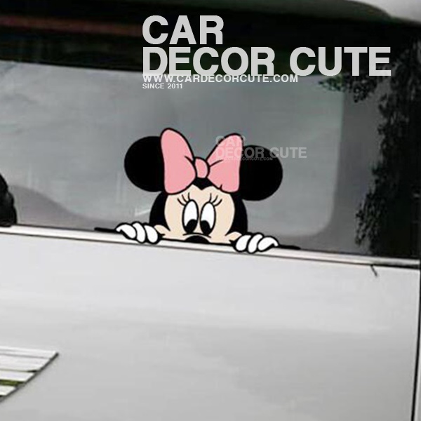 MINNIE MOUSE - สติกเกอร์ตกแต่งรถยนต์ มินนี่เมาส์แอบ
