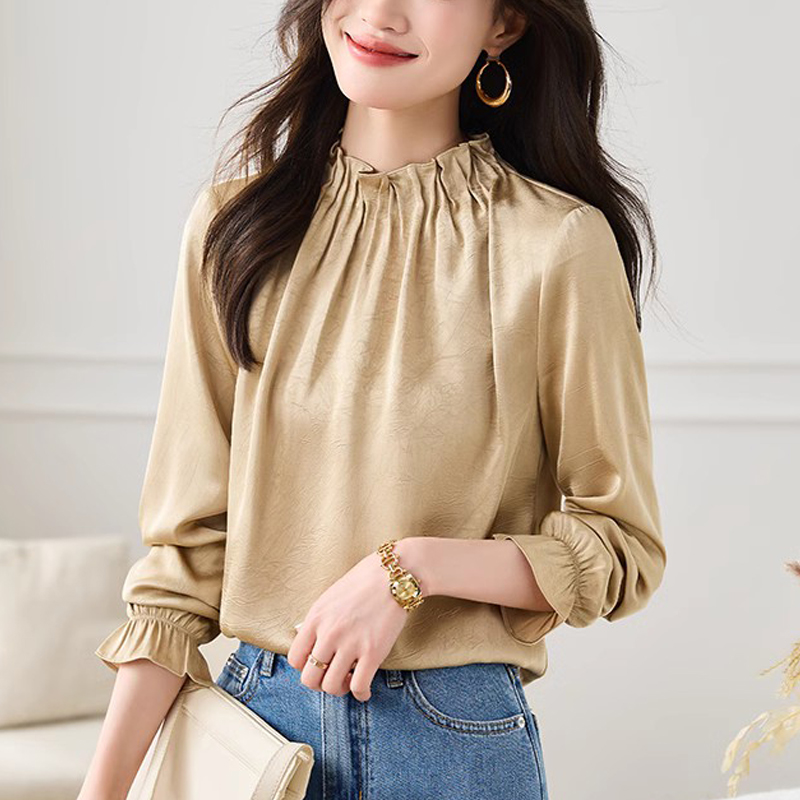 เสื้อเชิ้ตผู้หญิงแขนยาว เสื้อเชิ้ตผู้หญิงใส่ทํางาน 390 บาทต่อชิ้น ฟรีค่าจัดส่ง