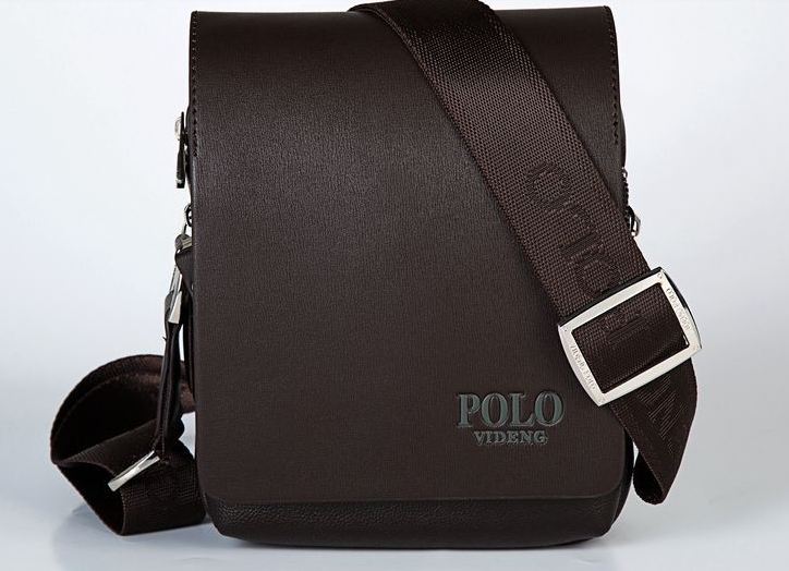 กระเป๋าสะพายข้างผู้ชาย ขนาดเล็ก กระเป๋า polo หนัง pu กันน้ำ กันรอย สีดำ และ สีน้ำตาล ดีไซน์ ซ่อนกระดุมแม่เหล็ก สำหรับใส่ โทรศัพท์ กระเป๋าสตางค์ 173072