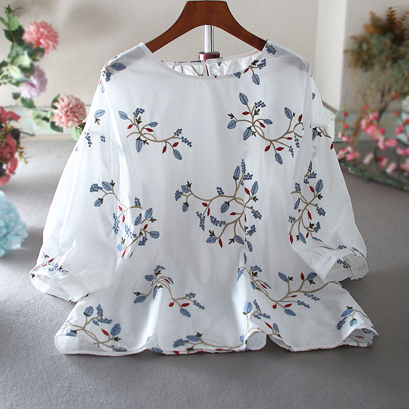 เสื้อลินิน เสื้อผ้าฝ้ายลินิน เสื้อเชิ้ตผ้าลินิน ปักลายสวยๆด้วยด้าย สไตล์VINTAGE BY Dreamroom