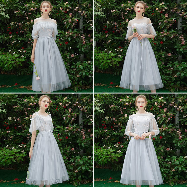 ชุดเพื่อนเจ้าสาวสีฟ้า ชุดเพื่อนเจ้าสาว ชุดไปงานแต่งงาน