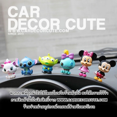คละแบบ - ตุ๊กตาเซ็ตดิสนีย์ มิกกี้เม้าส์ มินนี่ 6 ชิ้น วางตกแต่งหน้ารถยนต์