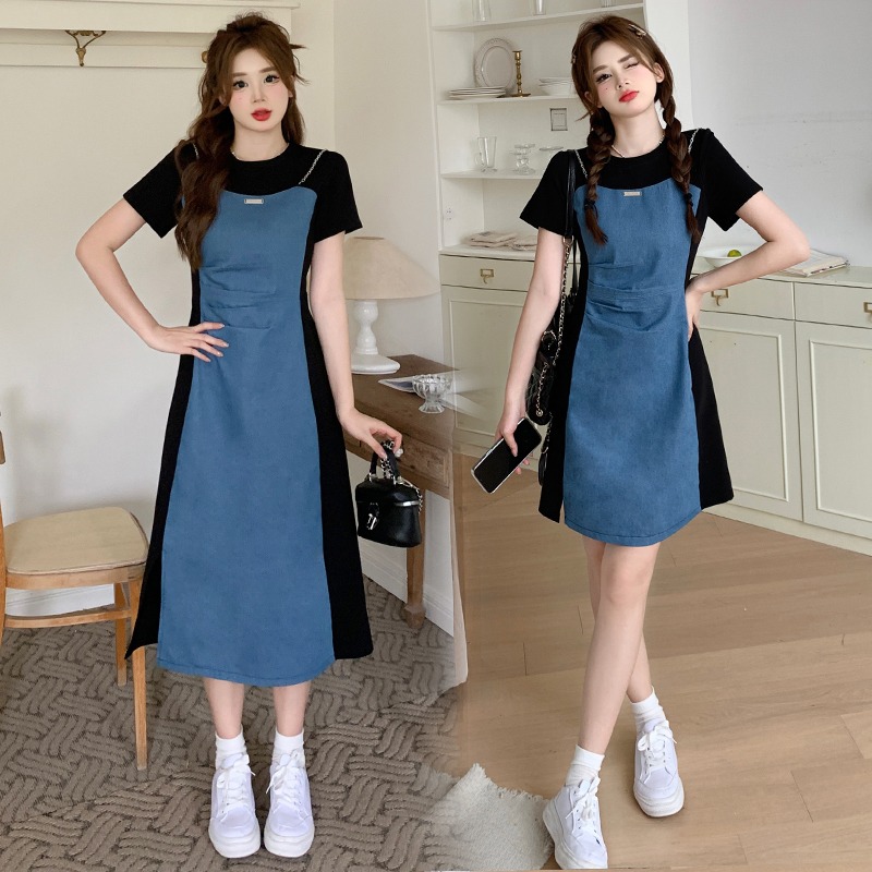 เดรสแขนสั้น มีไซส์ L-4XLอก 38-47 นิ้ว ใส่ได้ทั้งสาวหุ่นดีน่ารักจนถึงสาวอวบพลัสไซส์ จัดส่งฟรี! ทักแชทสั่งซื้อ
