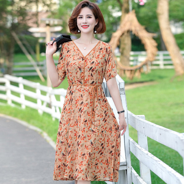 เดรสวัยผู้ใหญ่40-60ปีเดรสคุณแม่
