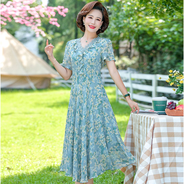 เดรสวัยผู้ใหญ่40-60ปี เดรสคุณแม่ ชุดเดรสทำงานวัยผู้ใหญ่ แบรนด์ MAMA DRESS