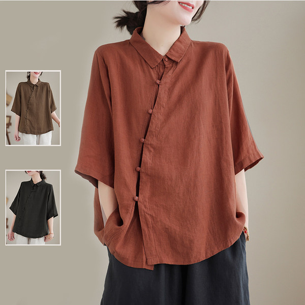 เสื้อลินิน เสื้อผ้าฝ้ายลินิน เสื้อเชิ้ตผ้าลินิน