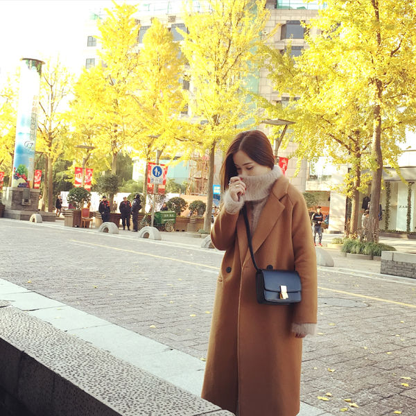 OverCoat เสื้อโค้ทกันหนาว ทรงยาวสีน้ำตาล งานดี ผ้าวูลผสมเนื้อหนา เป็นทรง บุซับในกันลม พร้อมส่ง same pic