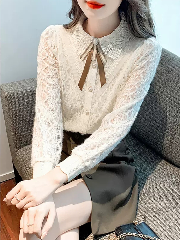 เสื้อลูกไม้ เสื้อเชิ้ตแขนยาว