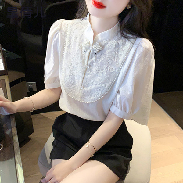 เสื้อลูกไม้ แขนสั้น