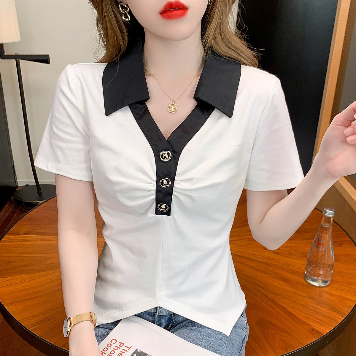เสื้อยืดวัยรุ่นน่ารักๆ เสื้อวัยรุ่นแขนสั้น เสื้อผ้าวัยรุ่นเกาหลี แบรนด์ Wiyike