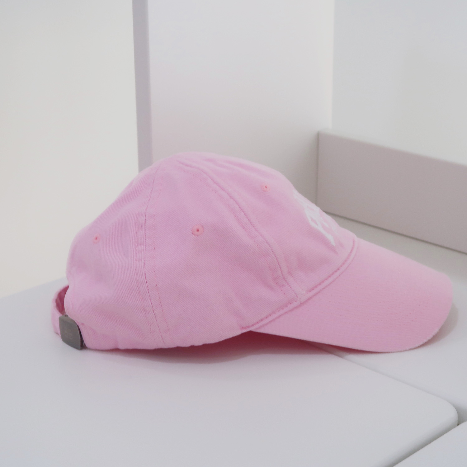 Balenciaga Pink Paris Logo Destroy Cap