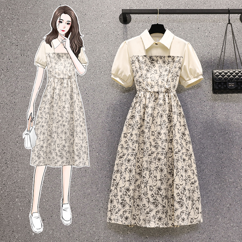 เดรสแขนสั้น มีไซส์ L-4XLอก 38-47 นิ้ว ใส่ได้ทั้งสาวหุ่นดีน่ารักจนถึงสาวอวบพลัสไซส์