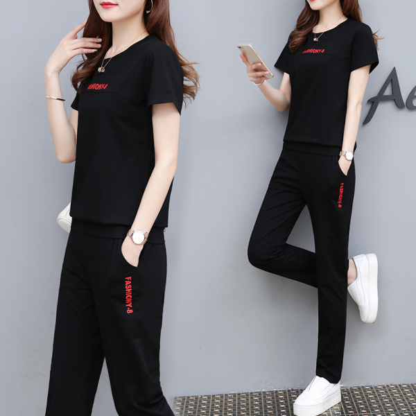 ชุดวอร์ม สูทเกาหลี Jumpsuit ชุดจั้มสูท ชุดเซท 2 ชิ้น ชุดกีฬาผู้หญิง ชุดออกกำลังกาย เสื้อกันหนาว ชุดวอร์มคู่