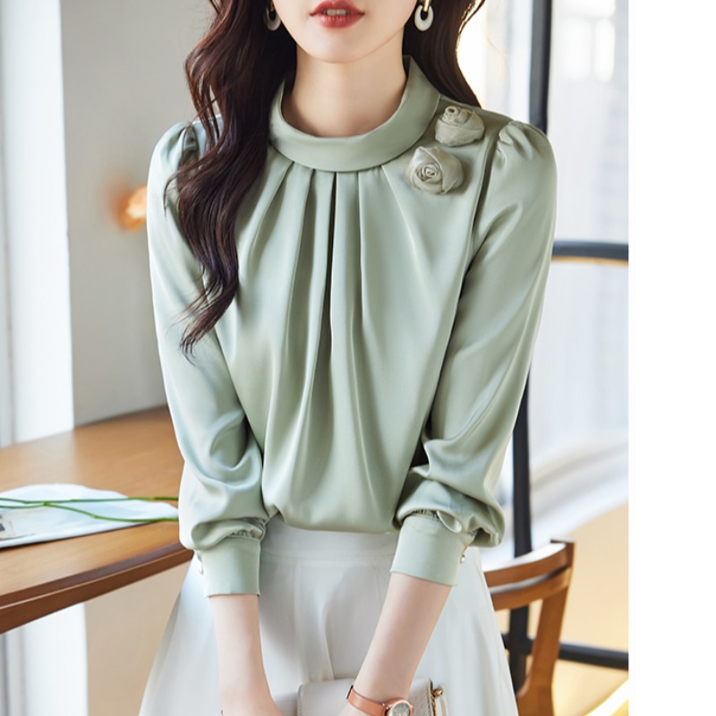 เสื้อเชิ้ตผู้หญิงแขนยาว เสื้อเชิ้ตผู้หญิงใส่ทํางาน 390 บาทต่อชิ้น ฟรีค่าจัดส่ง