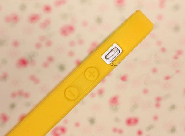 เคส iphone 5 สีรุ้ง Rainbow case ขอบเหลือง ฟรีปากกา Touch screen