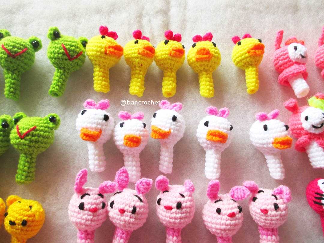 ที่ครอบหัวดินสอ ตุ๊กตาเป็ด (pencil cover) ชมพู 2 นิ้ว