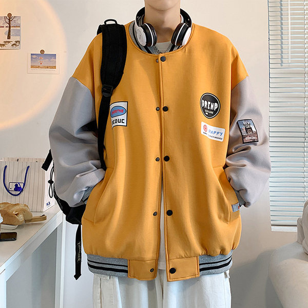เสื้อแจ็คเก็ตเบสบอล เสื้อคลุม เสื้อแขนยาวสไตล์เกาหลี