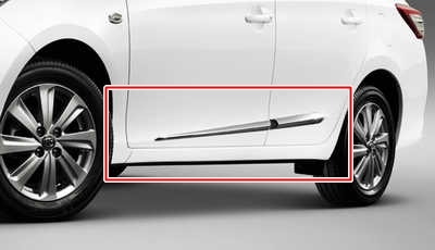 คิ้วแปะข้างประตูรถ New Vios ปี13-16
