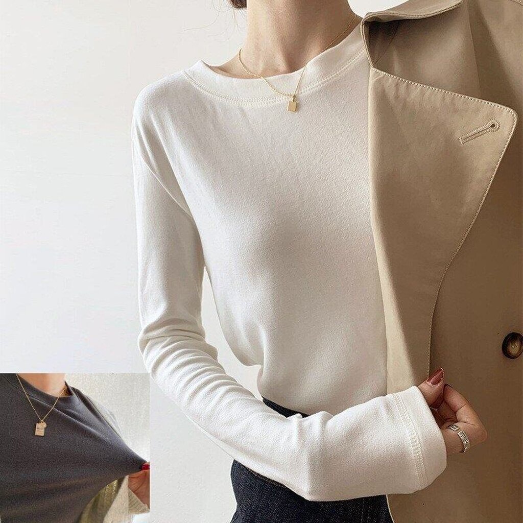 (ส่ง 18 พย) HEATTECH (ฮีทเทค) เสื้อแขนยาว ใช้ใส่เพิ่มความอุ่นด้านใน กันหนาว เนื้อผ้ายืดได้เยอะ เป็นผ้าสำลีนุ่มๆทั้งใ...