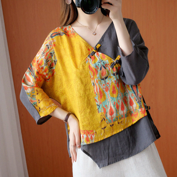 เสื้อลินิน เสื้อผ้าฝ้ายลินิน เสื้อเชิ้ตผ้าลินิน BY Zimo